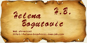Helena Bogutović vizit kartica